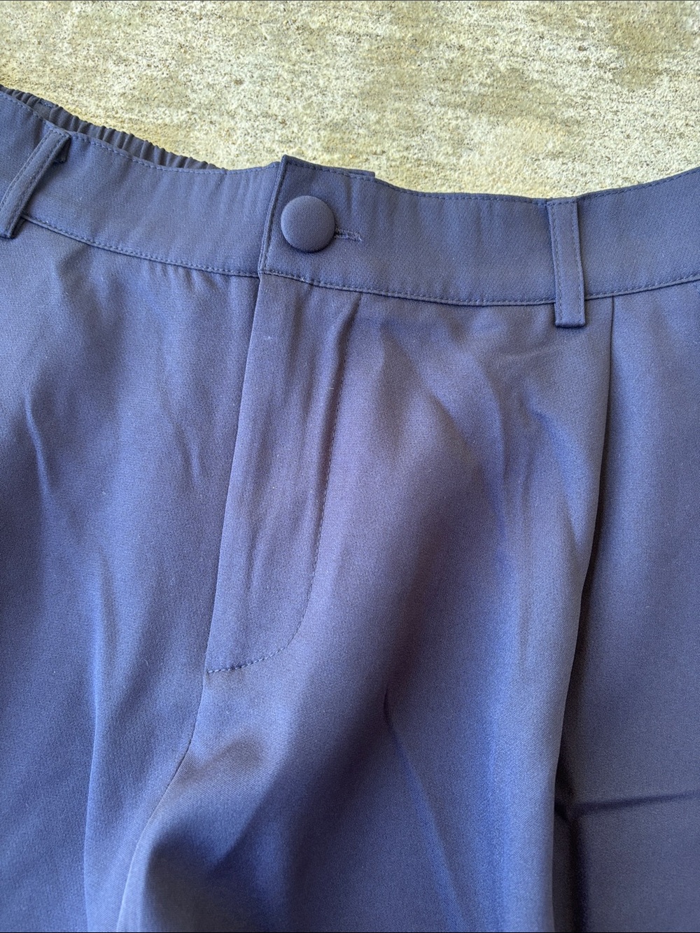 APRICOT Navy High-Waist Wide Leg Tailored Shorts - Picture 4 of 13